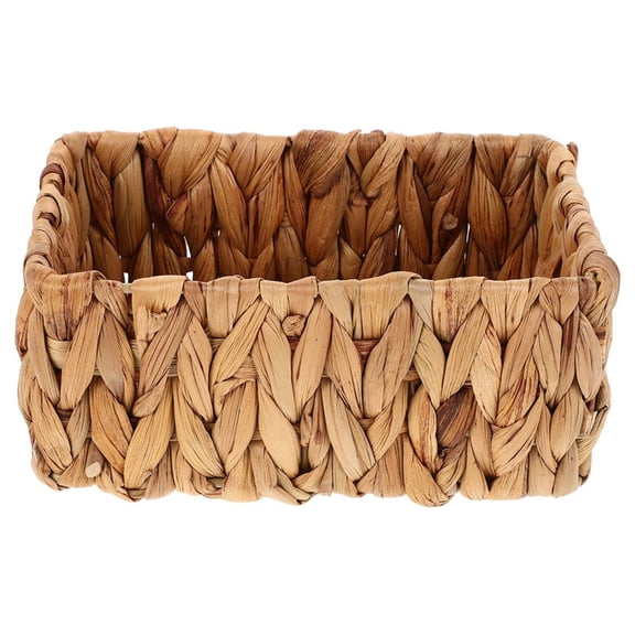 S Woven Storage Basket Seagrass Tall Wicker Basket Natural Grass Shelf Basket Bathroom Baskets Hyacinth Water Cotton