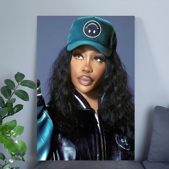 S.Z.A Portrait with Baseball Cap Poster Size 24''x36'' Goldengate