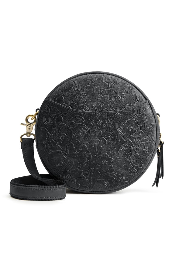 Leather Crossbody Bags for Women Trendy Circle Cross Body Shoulder Bag Designer Round Purses