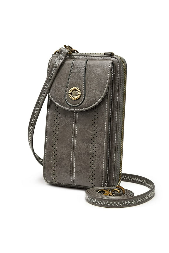 Women RFID Blocking Crossbody Cell Phone Purse Small Faux Leather Wallet Purse