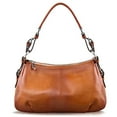 thumbnail image 1 of S-ZONE Womens Hobo Genuine Leather Shoulder Bag Top-handle Handbag Ladies Purses, 1 of 7