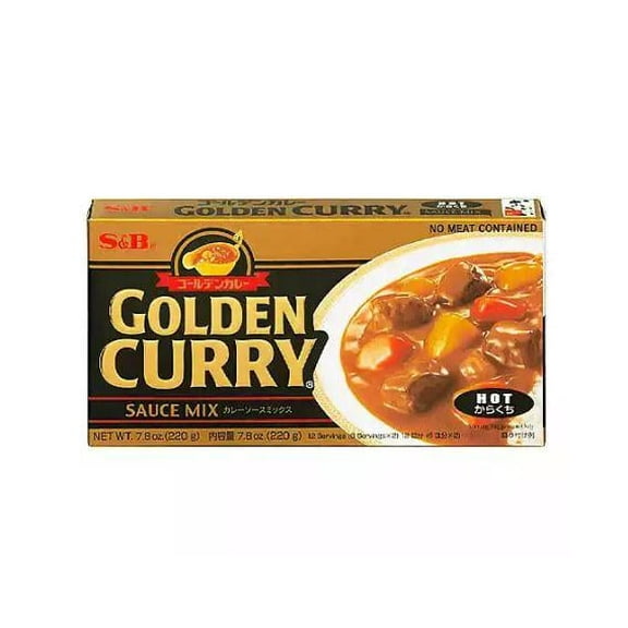 S&B Golden Curry Sauce Mix Hot 7.8-Ounce