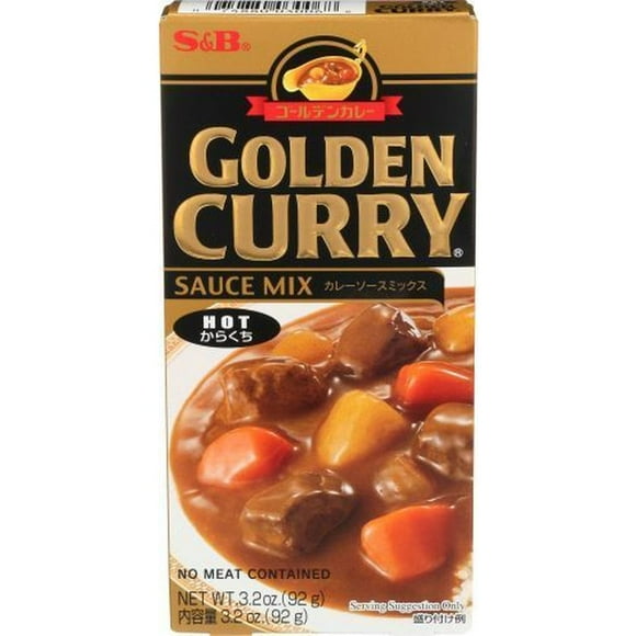 S and B Golden Curry Hot Sauce Mix, 3.2 Ounce -- 12 per Case.