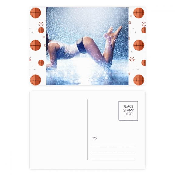 S-curve Chest Buttocks Girl Basketball Postcard Set Thanks Card Mailing Side 20pcs