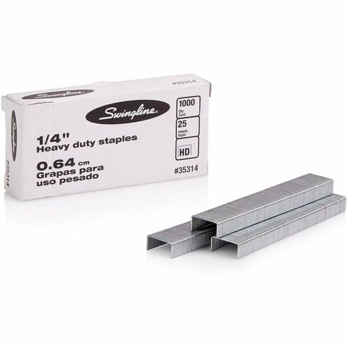 "S.f. 13 Heavy-Duty Staples, 0.25"" Leg, 0.5"" Crown, Steel, 1,000/box | Bundle of 2 Boxes"