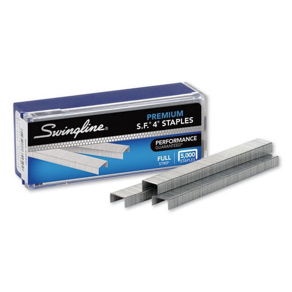 "S.f. 4 Premium Staples, 0.25"" Leg, 0.5"" Crown, Steel, 5,000/box | Bundle of 10 Boxes"