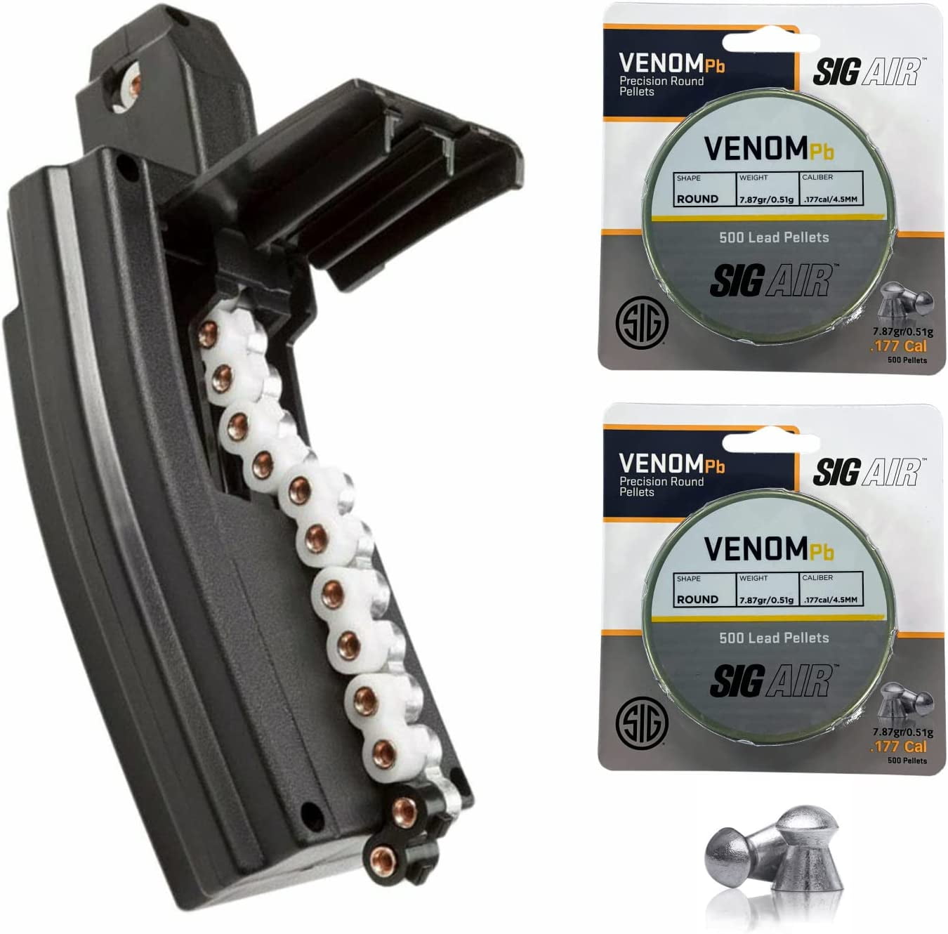 Sіg Sauer MPX/MCX Air Rifle .177 Cal 30rd Magazine with 2x500 .177 ...