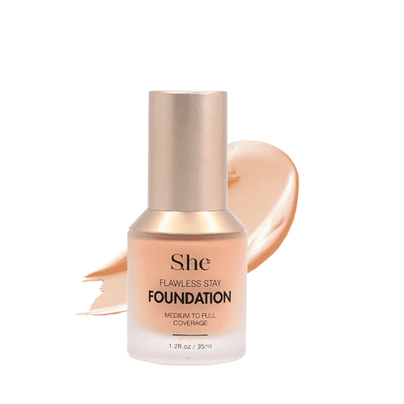 S.he Makeup Flawless Stay Foundation (03 - Golden Fair)