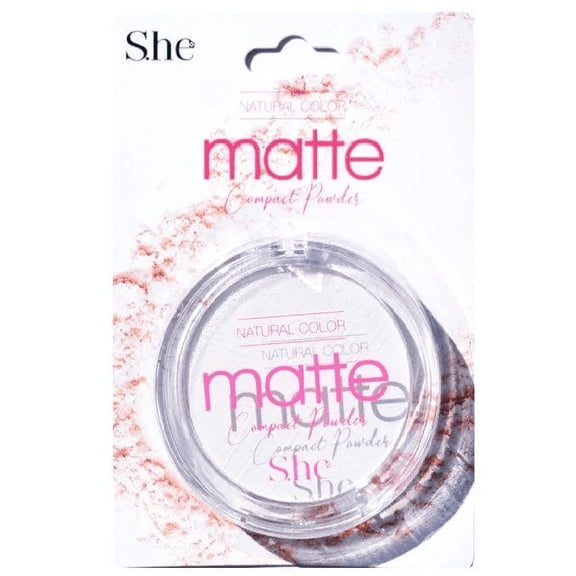 S.he Makeup Matte Compact Setting Powder (Natural)