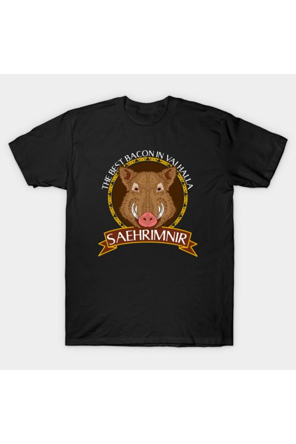 Sæhrimnir Bacon Co. Funny Norse Mythology Viking Meat Lover Quote T-Shirt