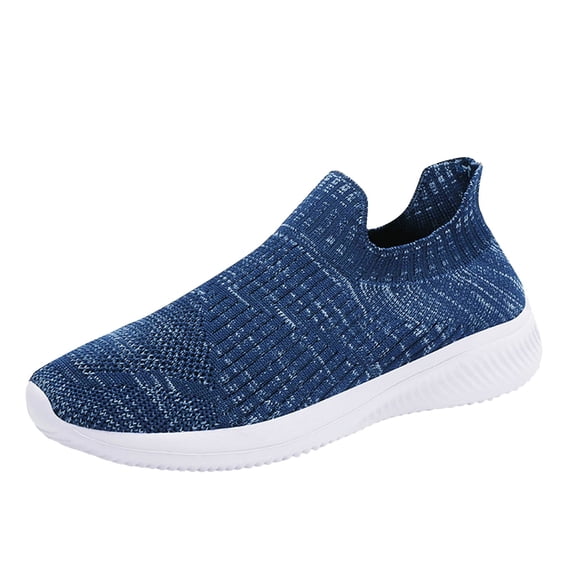 S𝗅ip On Sport Shoes for Men Lightweight Knit Walking Shoes Breathable Casual Workout Shoes Tennis Athlet𝗂c Running Shoes Comfortable Hiking Trainers Shoes for Summer and Autumn