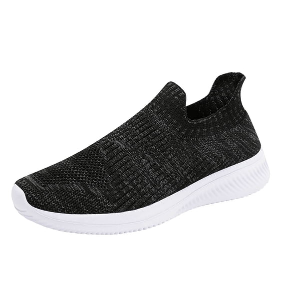 S𝗅ip On Sport Shoes for Men Lightweight Knit Walking Shoes Breathable Casual Workout Shoes Tennis Athlet𝗂c Running Shoes Comfortable Hiking Trainers Shoes for Summer and Autumn