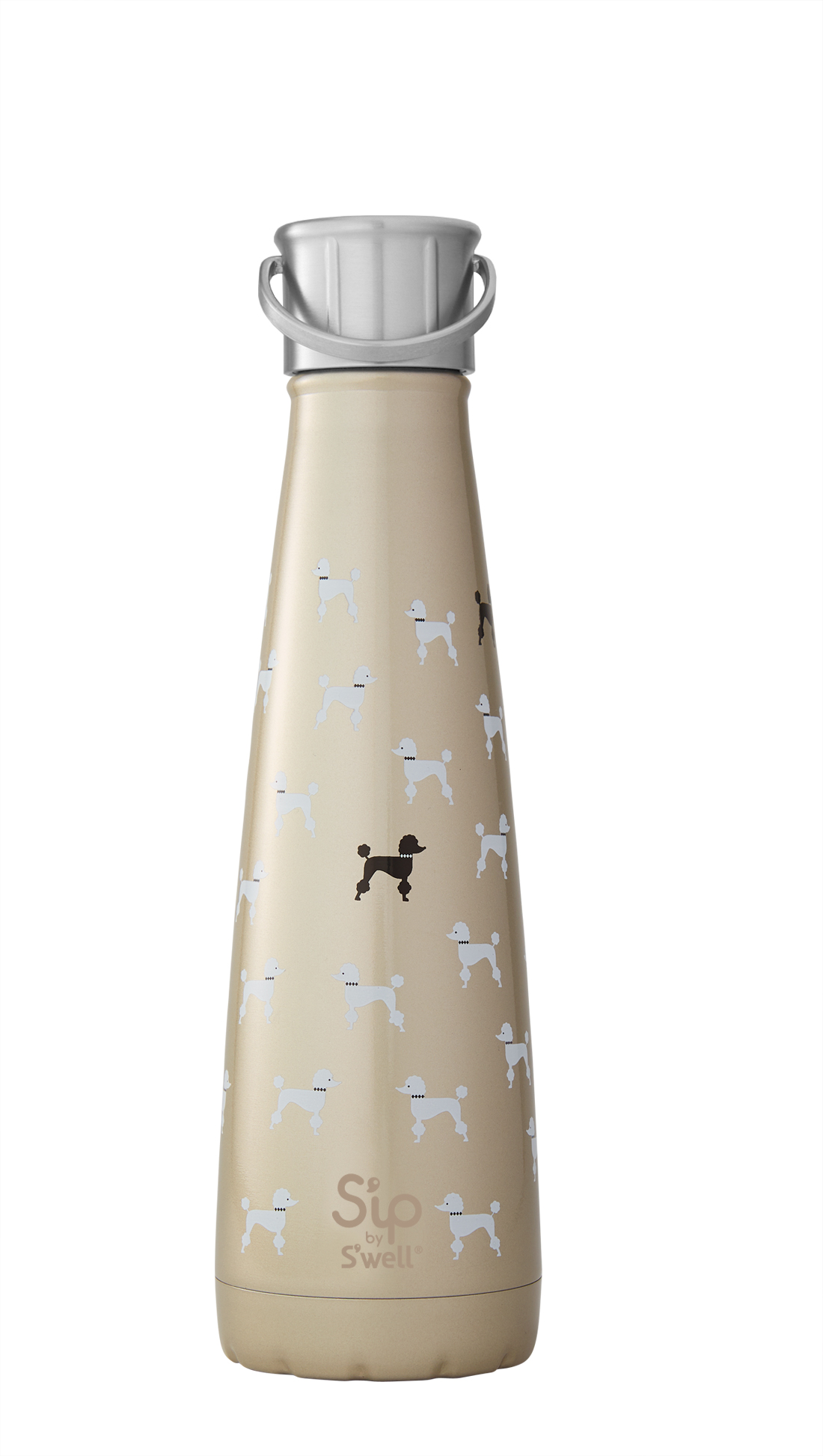 S'ip by S'well Vacuum Insulated Stainless Steel Water Bottle, French Standard, 15 oz