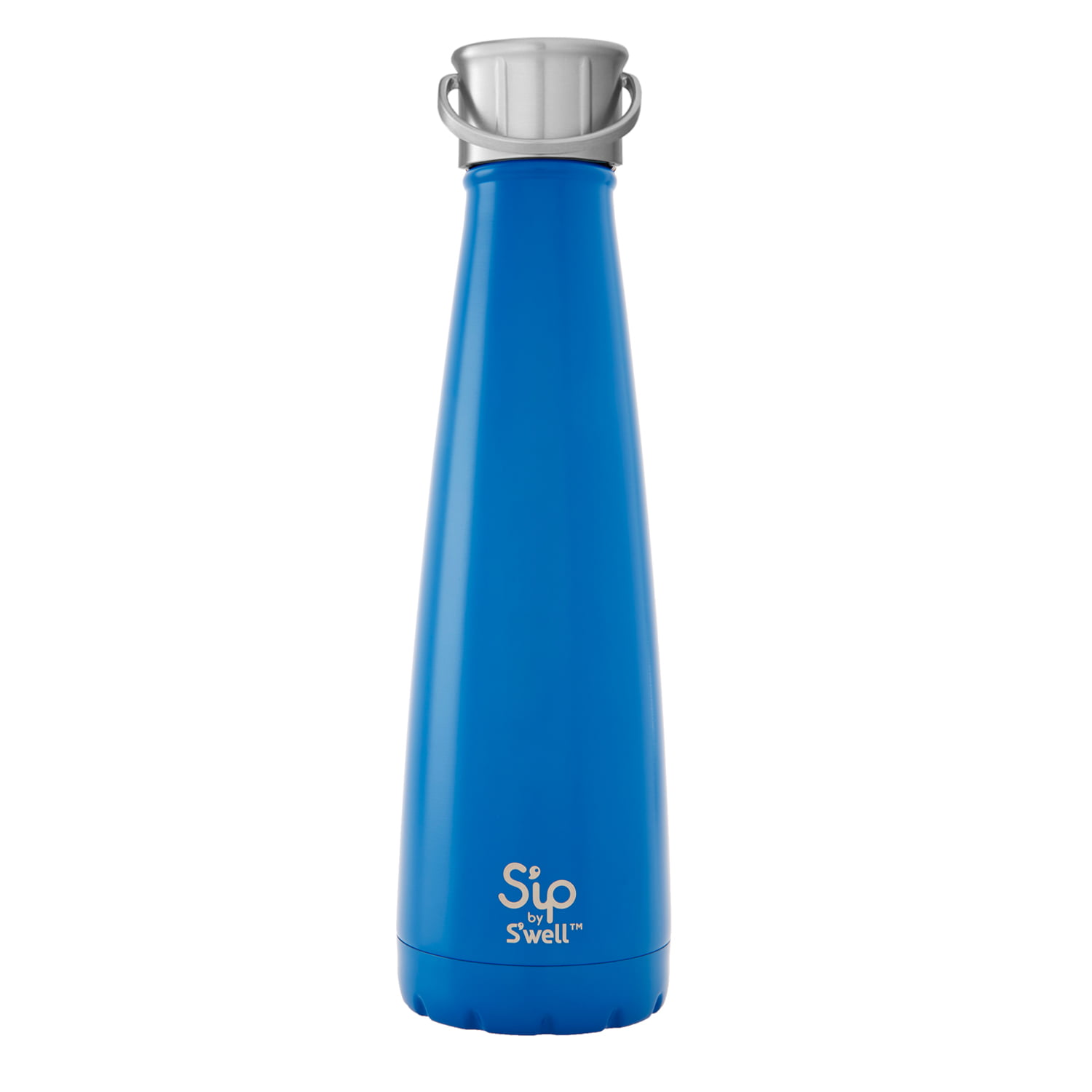 S'ip by S'well Vacuum Insulated Stainless Steel Water Bottle, Jersey Blue,  15 oz 