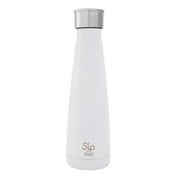 S'ip by S'well Vacuum Insulated Stainless Steel Water Bottle, Marshmallow White, 15 oz