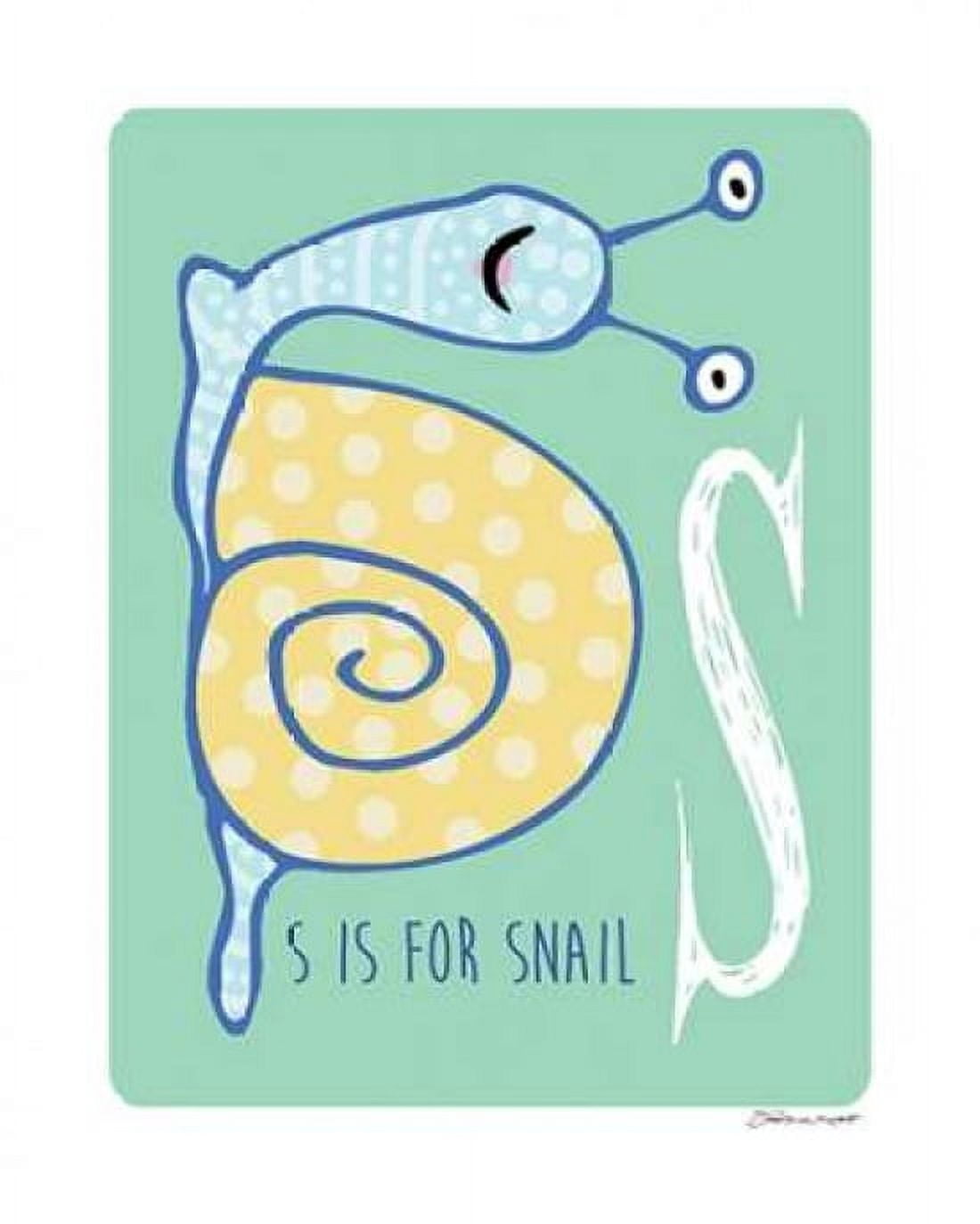 S is For Snail Canvas Art - Stephanie Marrott (24 x 30)
