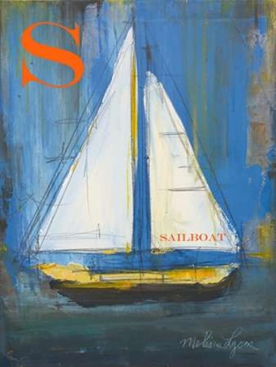 S is for Sailboat Canvas Art - Melissa Lyons (18 x 24)