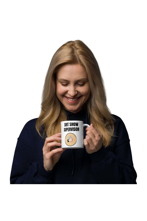 S#it show supervisor - White glossy mug