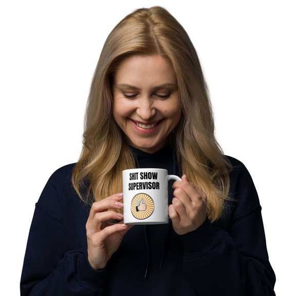 S#it show supervisor - White glossy mug