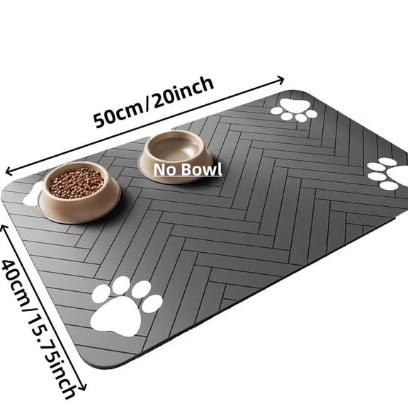 S（little kitten ）、M、L bsorbent Pet Feeding Mat, Waterproof Placemat for Dog & Cat Food & Water Bowls, Quick-Dry Rubber Backing