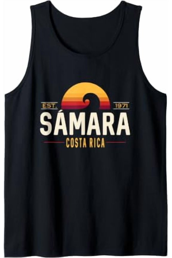 Sámara Costa Rica Samara Costa Rica Retro Wave Logo Tank Top Size S-3XL