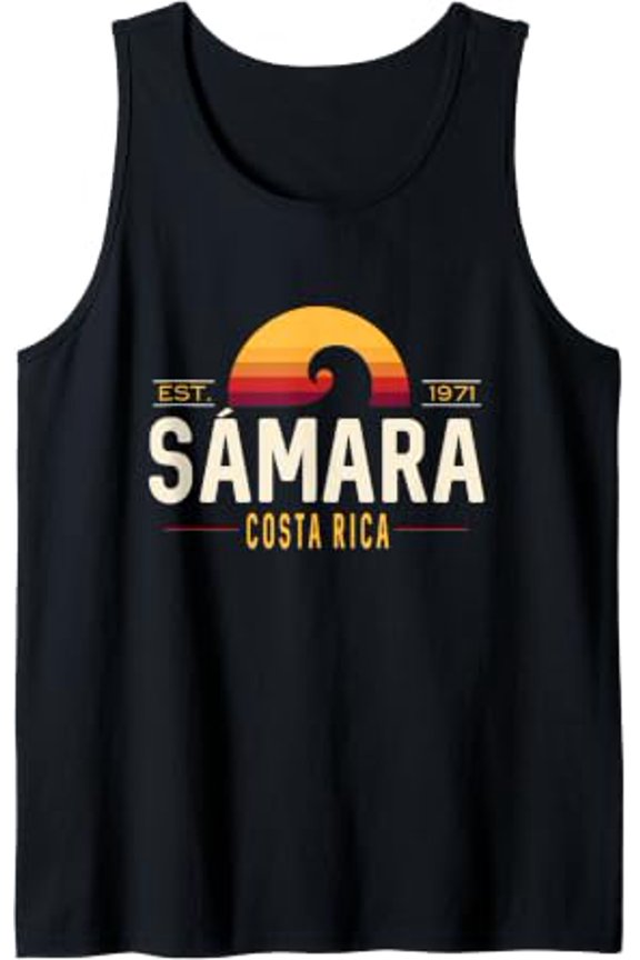 Sámara Costa Rica Samara Costa Rica Retro Wave Logo Tank Top Size S-3XL