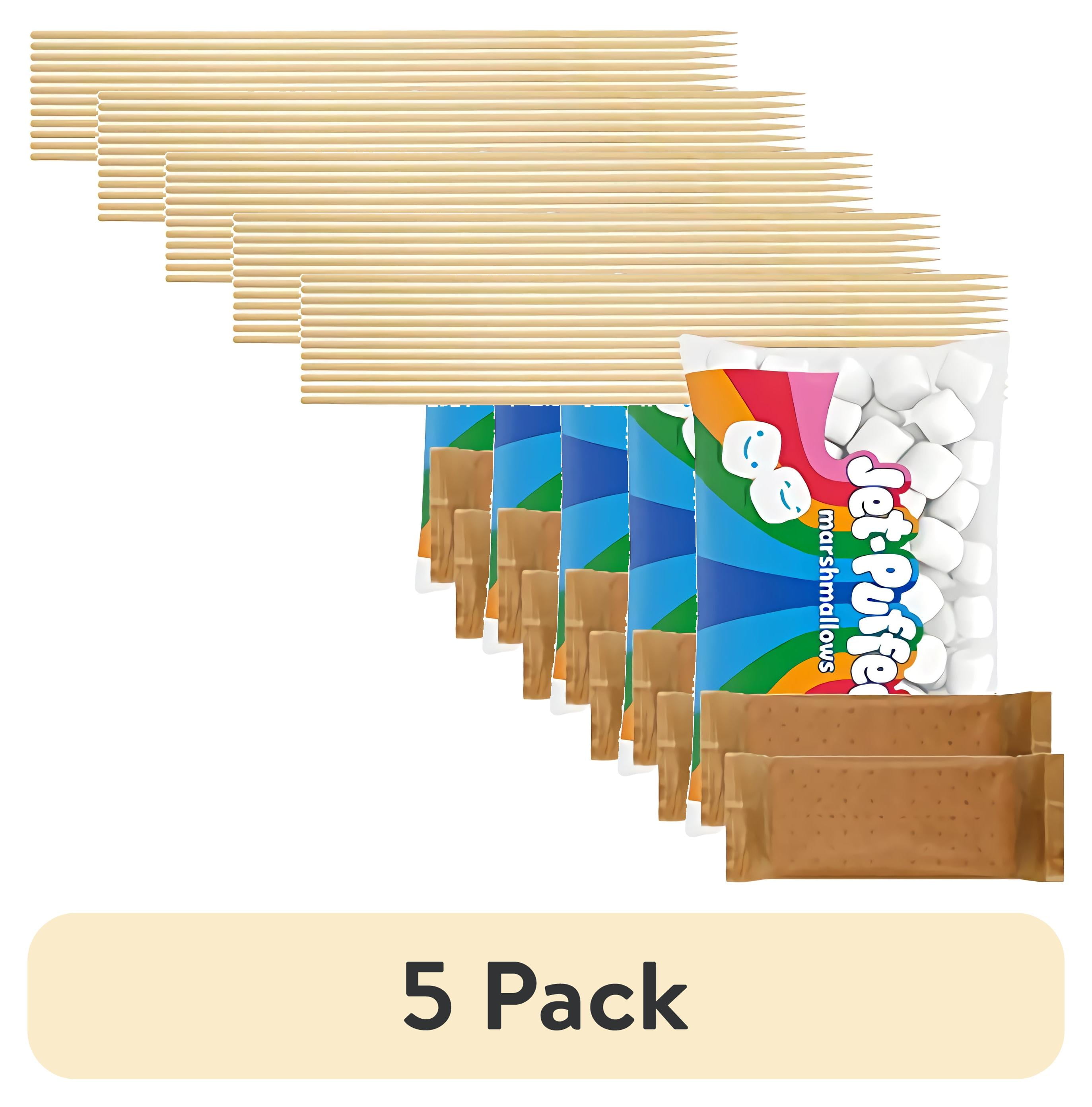 (5 pack) S'mores Kit Includes Roasting Sticks, Chocolate, Graham