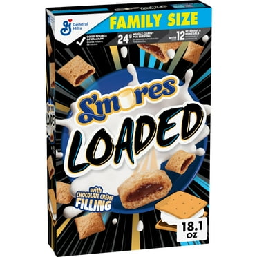 S'mores Loaded Cereal with Chocolate Creme Flavored Filling, Family Size, 18.1 oz
