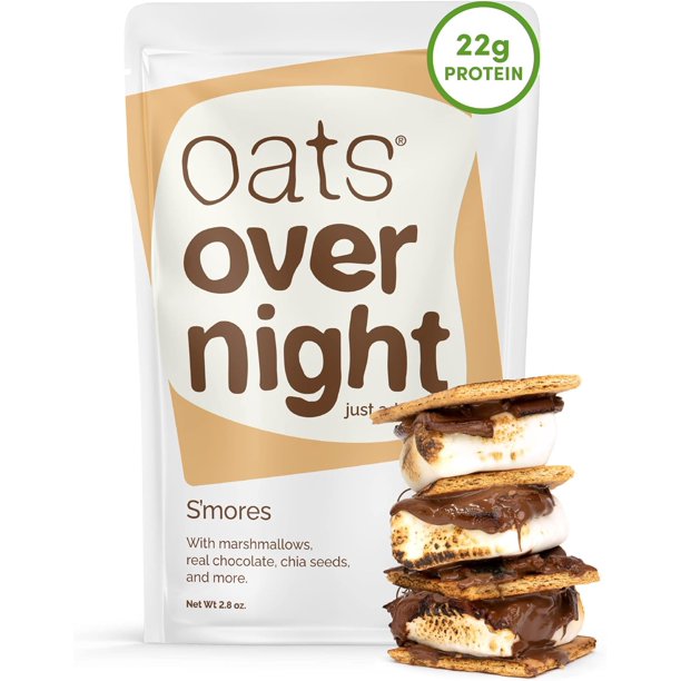 S'mores Overnight Oats with 22g Protein, High Fiber Breakfast Protein