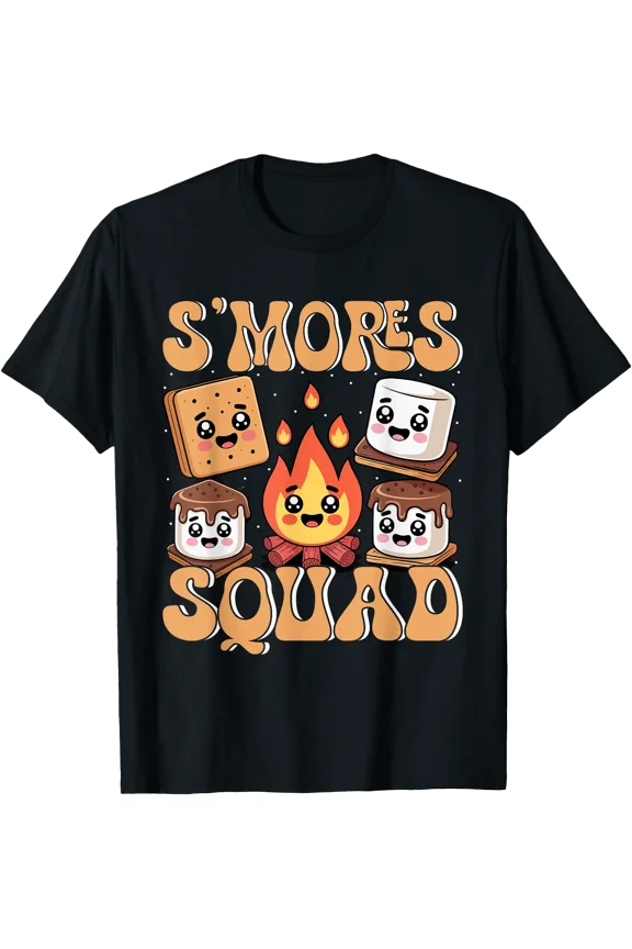 S'mores Squad Funny Campfire Marshmallow T-Shirt