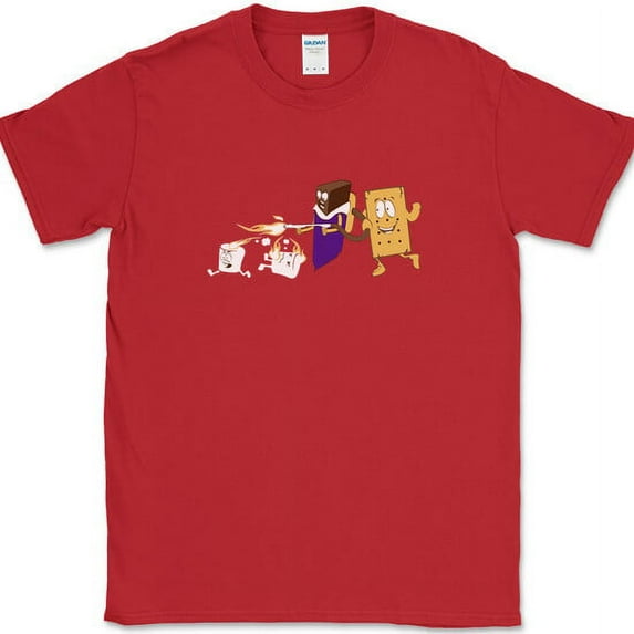 S'mores Wars T-Shirt Funny Food Camping RV Humor Graphic Tee - Red, M