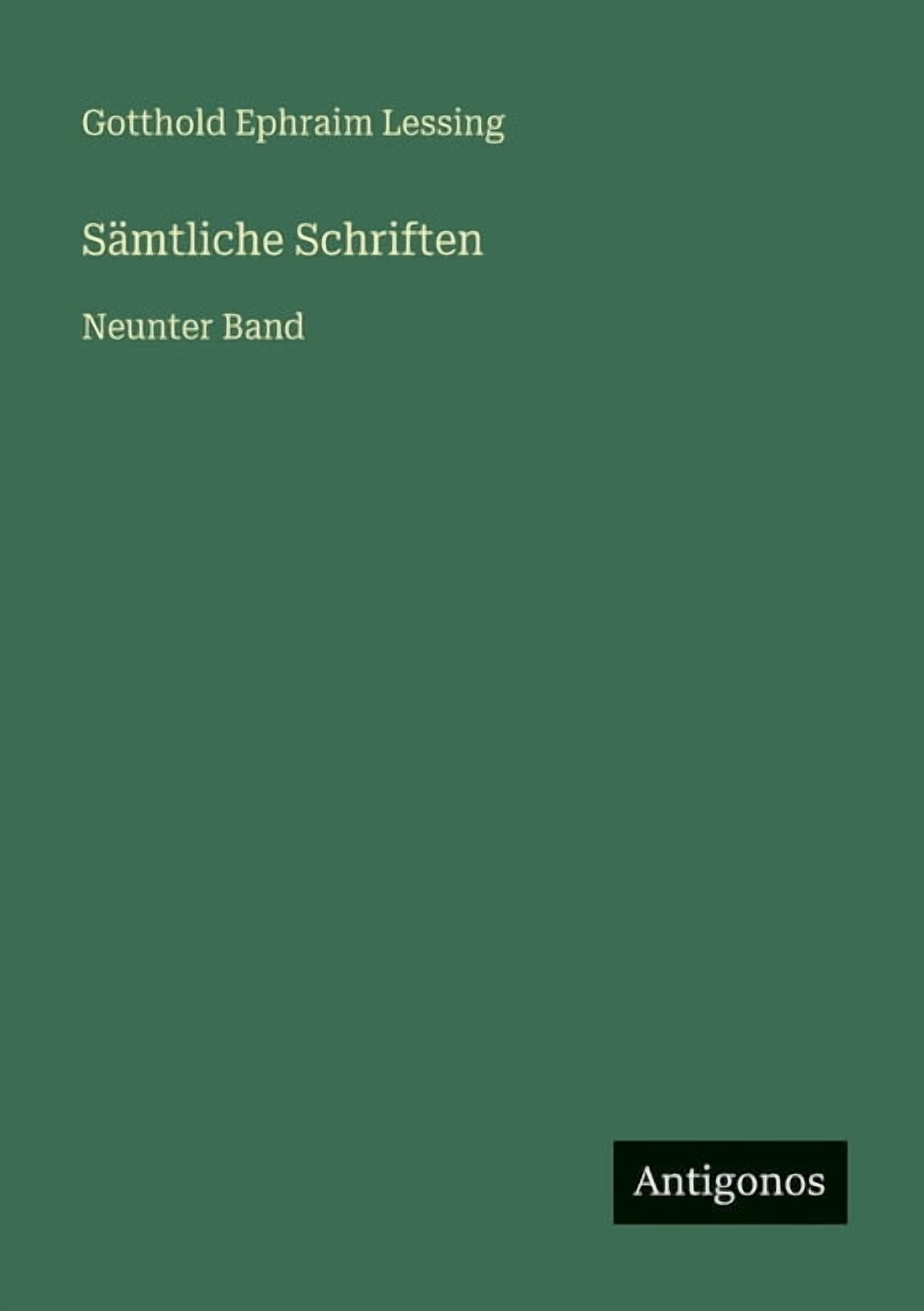 Sämtliche Schriften: Neunter Band, (Paperback)