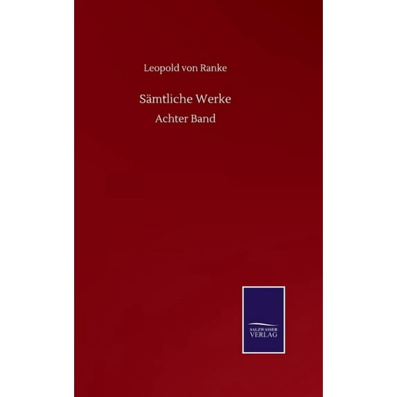 Sämtliche Werke: Achter Band (Hardcover)