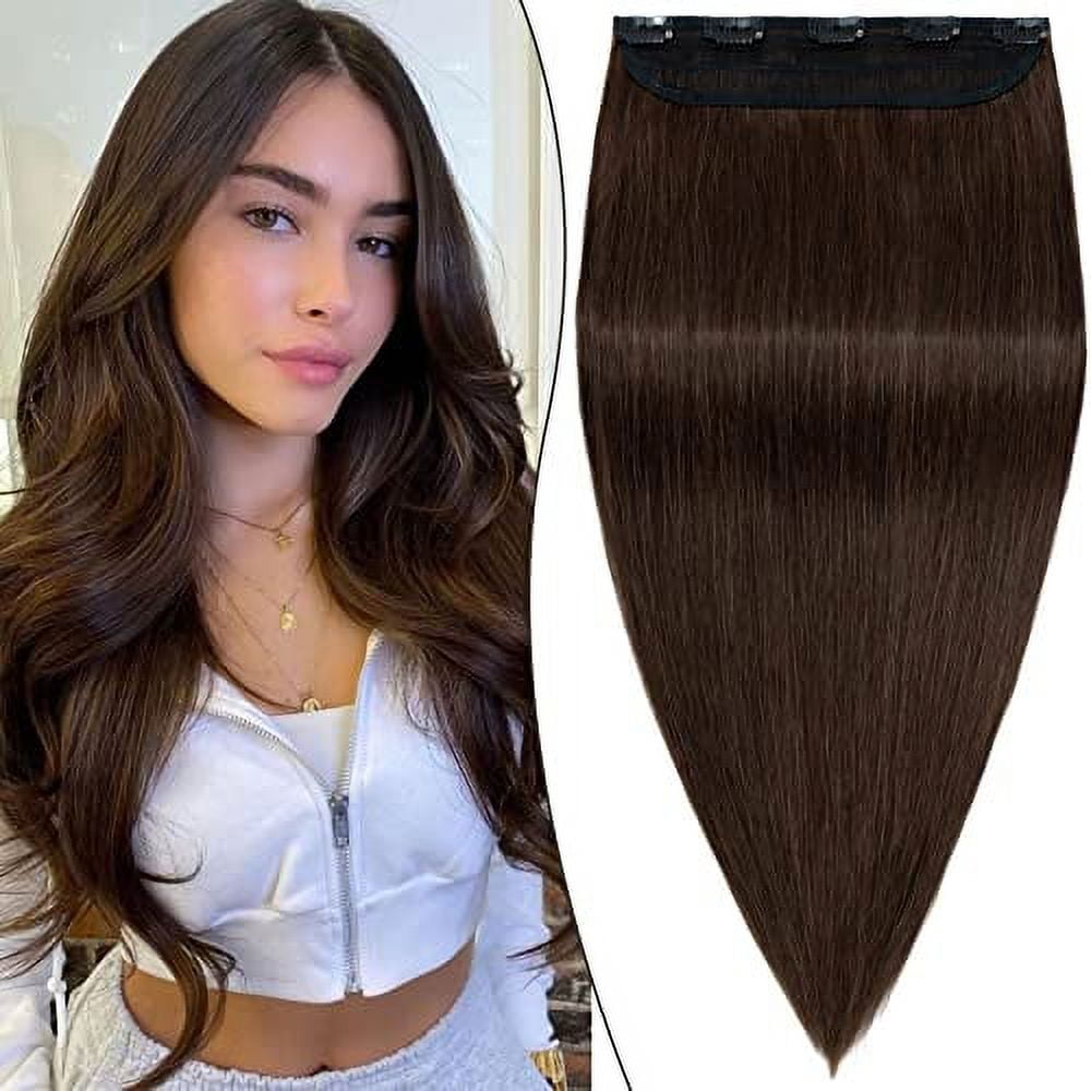 Hair extensions 3/4 top full head medium brown