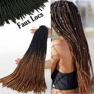 Fayasu 18 Inch 6 Packs Nu Faux Locs Crochet Hair Extension Soft Locs  Crochet Braids Hair For Women (18 Inch, Bug#)