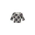 thumbnail image 1 of S.o.R.a.d. Womens Plaid Skimmer Crop Graphic T-Shirt, Black, Juniors, X-Small, 1 of 1