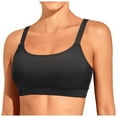 thumbnail image 1 of S|opiago Women Plus Size Sports Bra Bikini Top Only Push Up Scoop Neck Bathing Suit Top Full Coverage Swimsuit Top for Large Bust Black,XXL, 1 of 6
