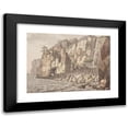 thumbnail image 1 of Søren L. Lange 18x14 Black Modern Framed Museum Art Print Titled - The Rock Called Jons Church in Ruth's Parish on Bornholm (1820 - 1821), 1 of 5