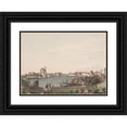 thumbnail image 1 of Søren L. Lange 18x14 Black Ornate Wood Framed Double Matted Museum Art Print Titled - Christianso. Nordhavnen (1818 - 1819), 1 of 5