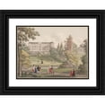 thumbnail image 1 of Søren L. Lange 18x14 Black Ornate Wood Framed Double Matted Museum Art Print Titled - Frederiksberg Castle (1823 - 1824), 1 of 5