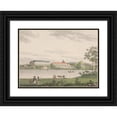 thumbnail image 1 of Søren L. Lange 24x18 Black Ornate Framed Double Matted Museum Art Print Titled: Augustenborg Castle on the Island of Als (1819 - 1820), 1 of 5