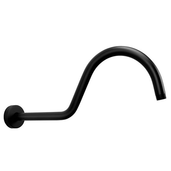 S shape Shower Head Risers Pipe Shower Head Extender Arm with Flange for Home