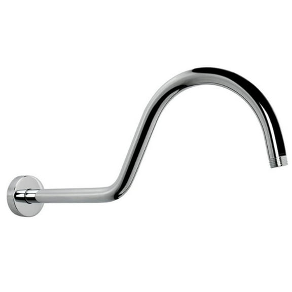 S shape Shower Head Risers Pipe Shower Head Extender Arm with Flange for Home