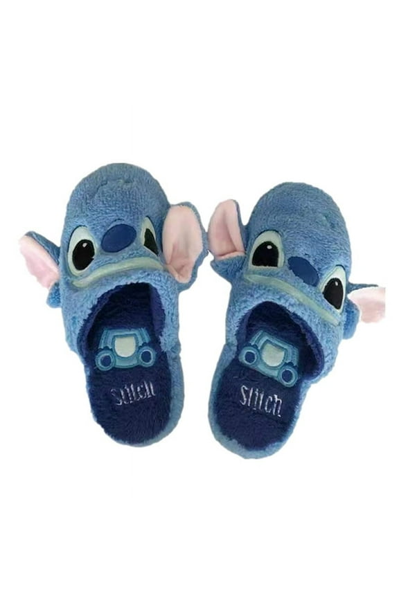 S-titch Women's Cute Cartoon Style Indoor Plush Slippers – Comfortable Soft Fabric Home Shoes For Women, Warm House Slippers For Bedroom And Living Room