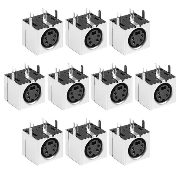 S-video PCB Mount 4 Pin Mini Din Socket Audio Video Connector 10Pcs