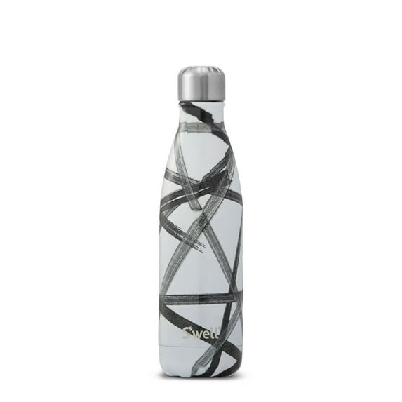S'well Hot-Cold Water Bottle Black Ribbin 17oz