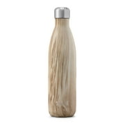 S'well Vacuum Insulated Stainless Steel Water Bottle, Blonde Wood, 25 oz
