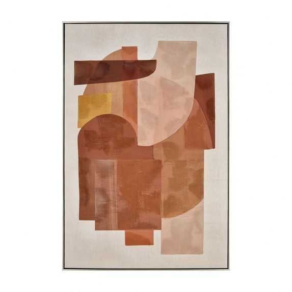 S0016-11340-Elk Home-Ochre - Abstract Wall Art In Contemporary Style-48.25 Inches Tall and 32.5 Inches Wide