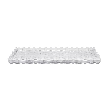 Elk Home Haney Modern Farmhouse Resin Tray in White Finish
