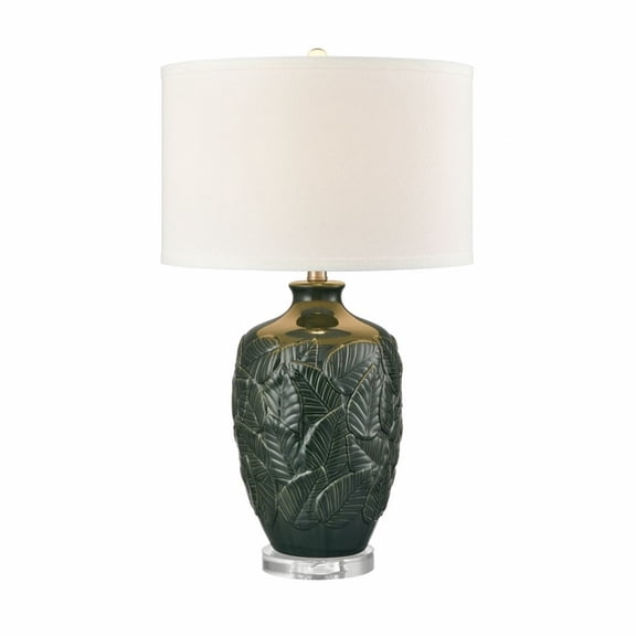 Elk Home Goodell 27.5-Inch Tall 1-Light Table Lamp in Green Glaze Finish